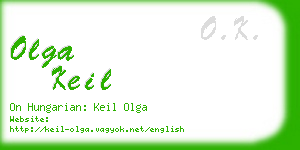 olga keil business card